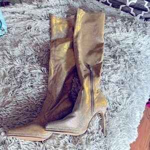 Sparkly thigh high boots